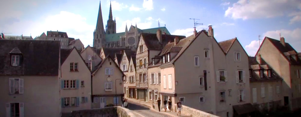 Chartres depuis le pont Bouju